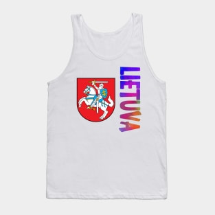 Lithuania (Lietuva in Lithuanian) Coat of Arms Design Tank Top